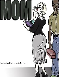 Mamá ilustrado interracial